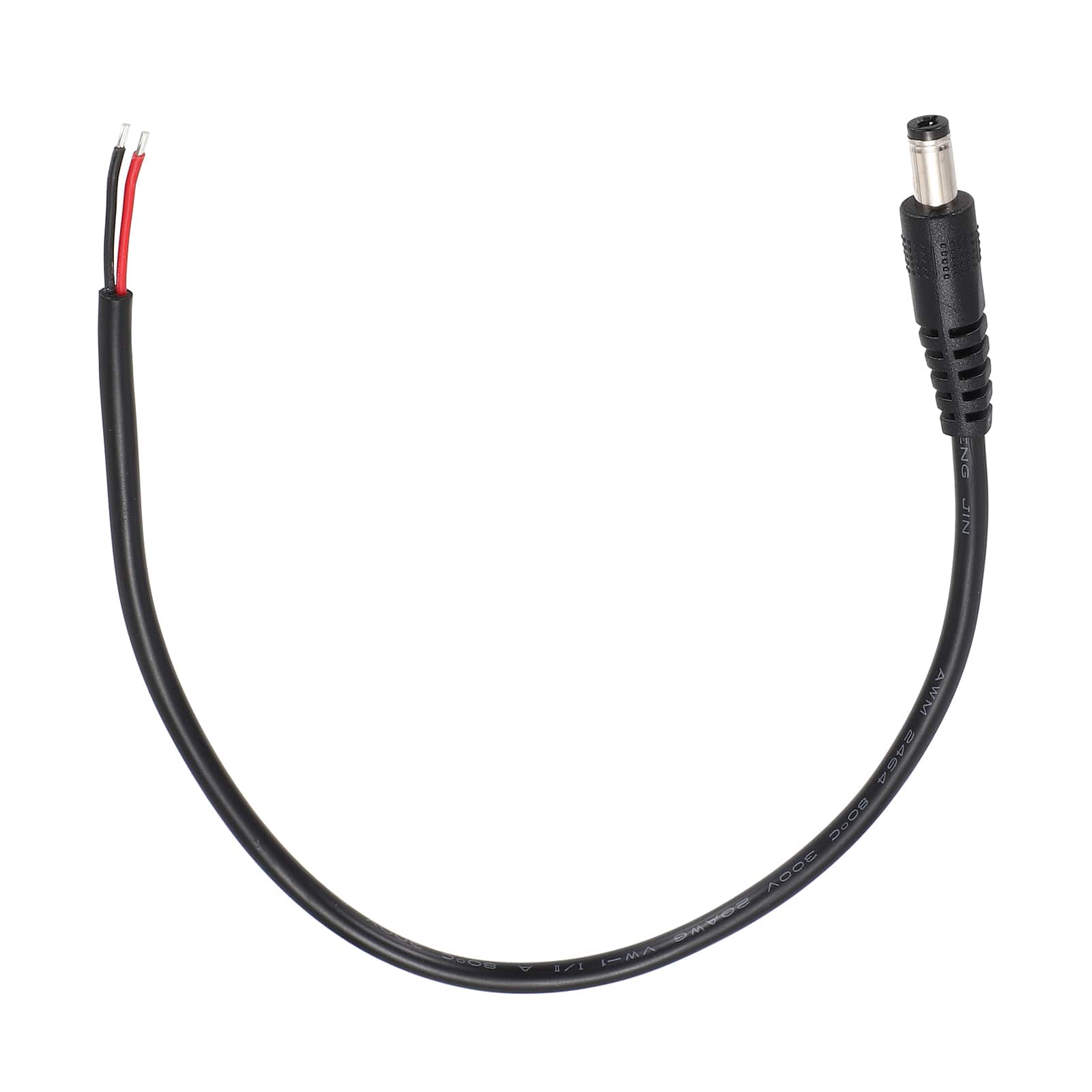 Unique Bargains - DC Power Pigtails Cable, 5.5x2.5mm Male to Bare Wire, for PC, Laptop, Toys, Cellphone, Electronic Devices - Black