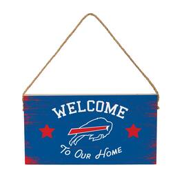 Evergreen Enterprises - Buffalo Bills 6" x 11" Welcome Home Wood Wall Sign with Rope Hanger - Multicolor