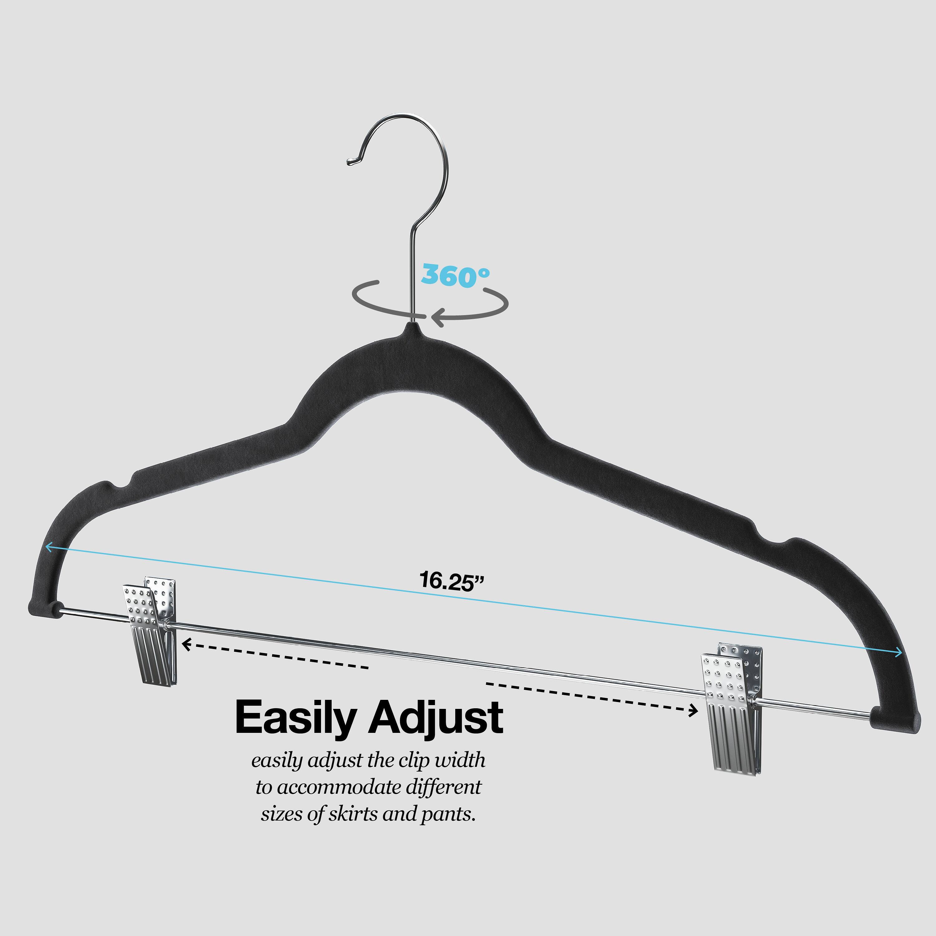 360°

16.25"

Easily Adjust

easily adjust the clip width to accommodate different sizes of skirts and pants.