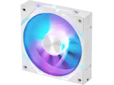 Front. MSI - MSI MPG EZ120 ARGB White Fan - 120mm, Fluid Bearing, Mystic Light, 1900RPM, 2Y Warranty - White.
