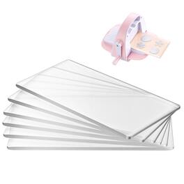 Cutting Plates, 6 Pcs, 6.69 x 3.15 x 0.1 in,Clear Polycarbonate Material, Die Cut Pads Compatible with VEVOR Die Cutting - Transparent