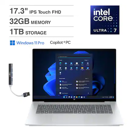 17.3" IPS Touch FHD
32GB MEMORY
1TB STORAGE
intel CORE ULTRA 7
Windows 11 Pro
Copilot+PC