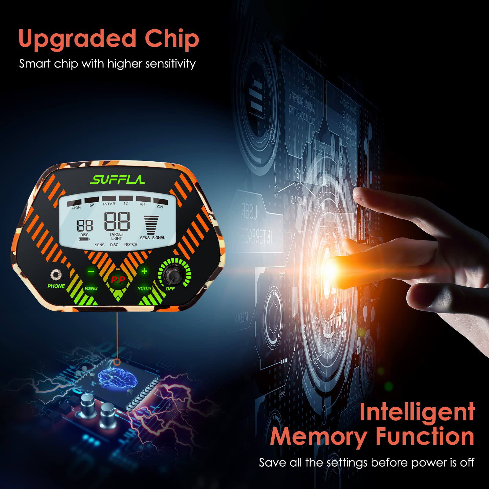 Upgraded Chip  
Smart chip with higher sensitivity  

Intelligent Memory Function  
Save all the settings before power is off