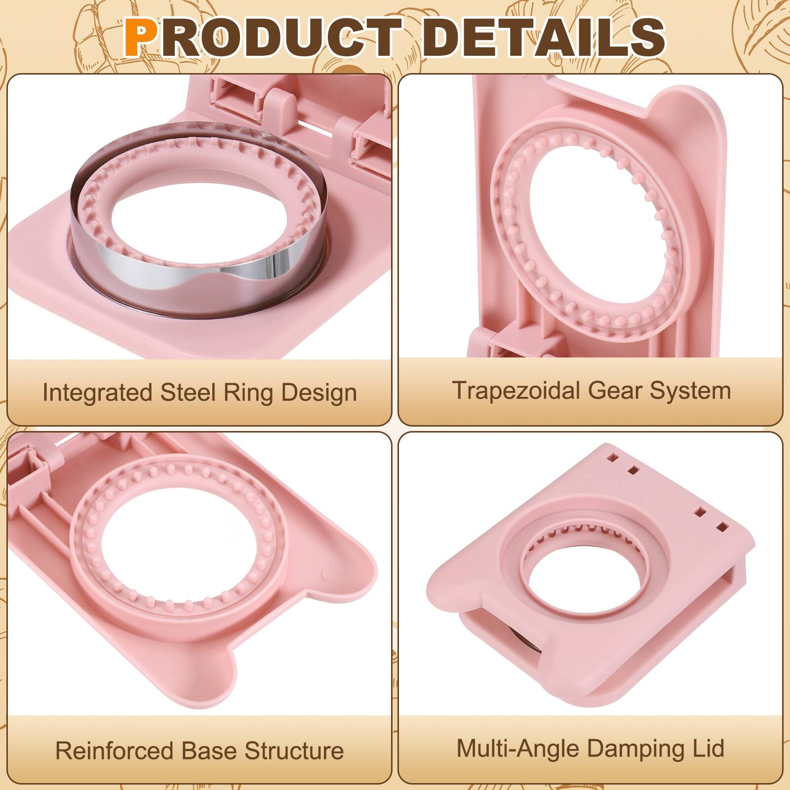 PRODUCT DETAILS

- Integrated Steel Ring Design
- Trapezoidal Gear System
- Reinforced Base Structure
- Multi-Angle Damping Lid