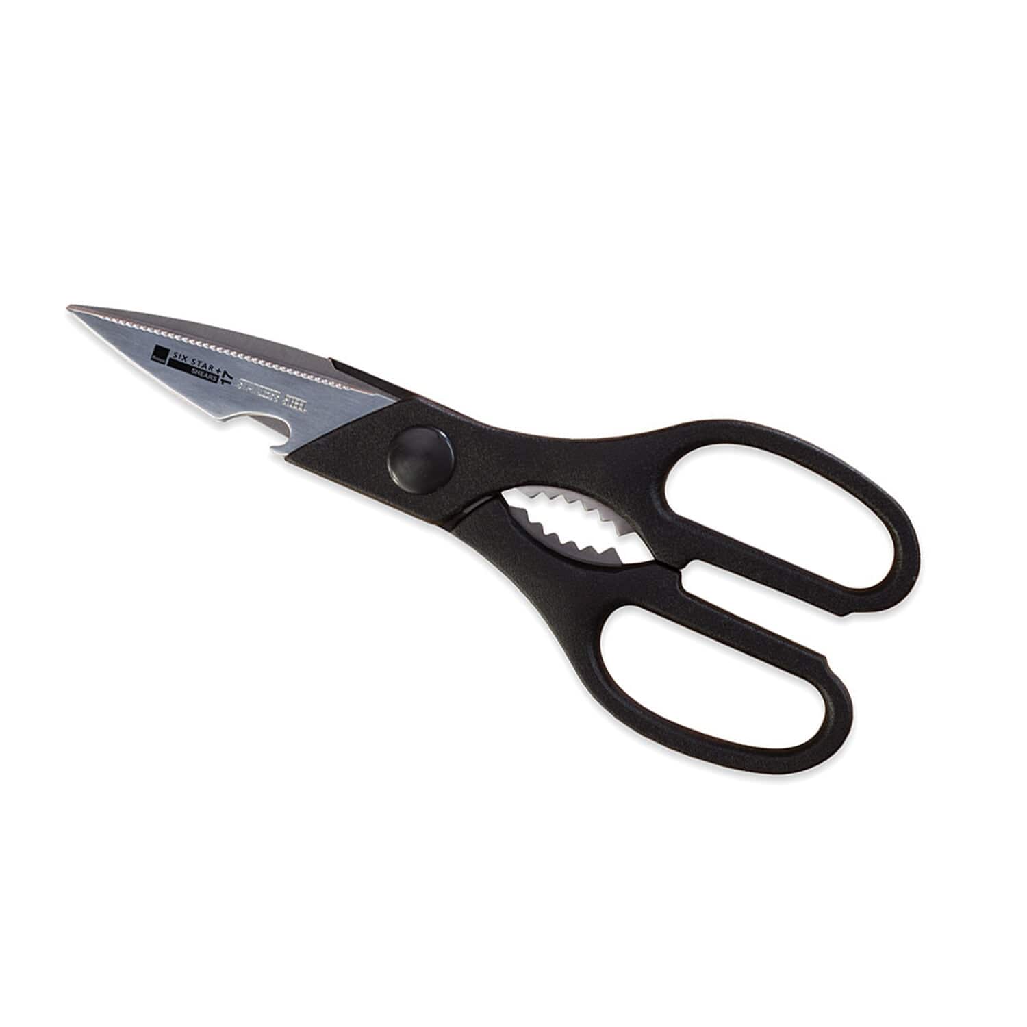 Ronco - Poultry Shears, Stainless-Steel Kitchen Scissors, Full-Tang Handle - Black