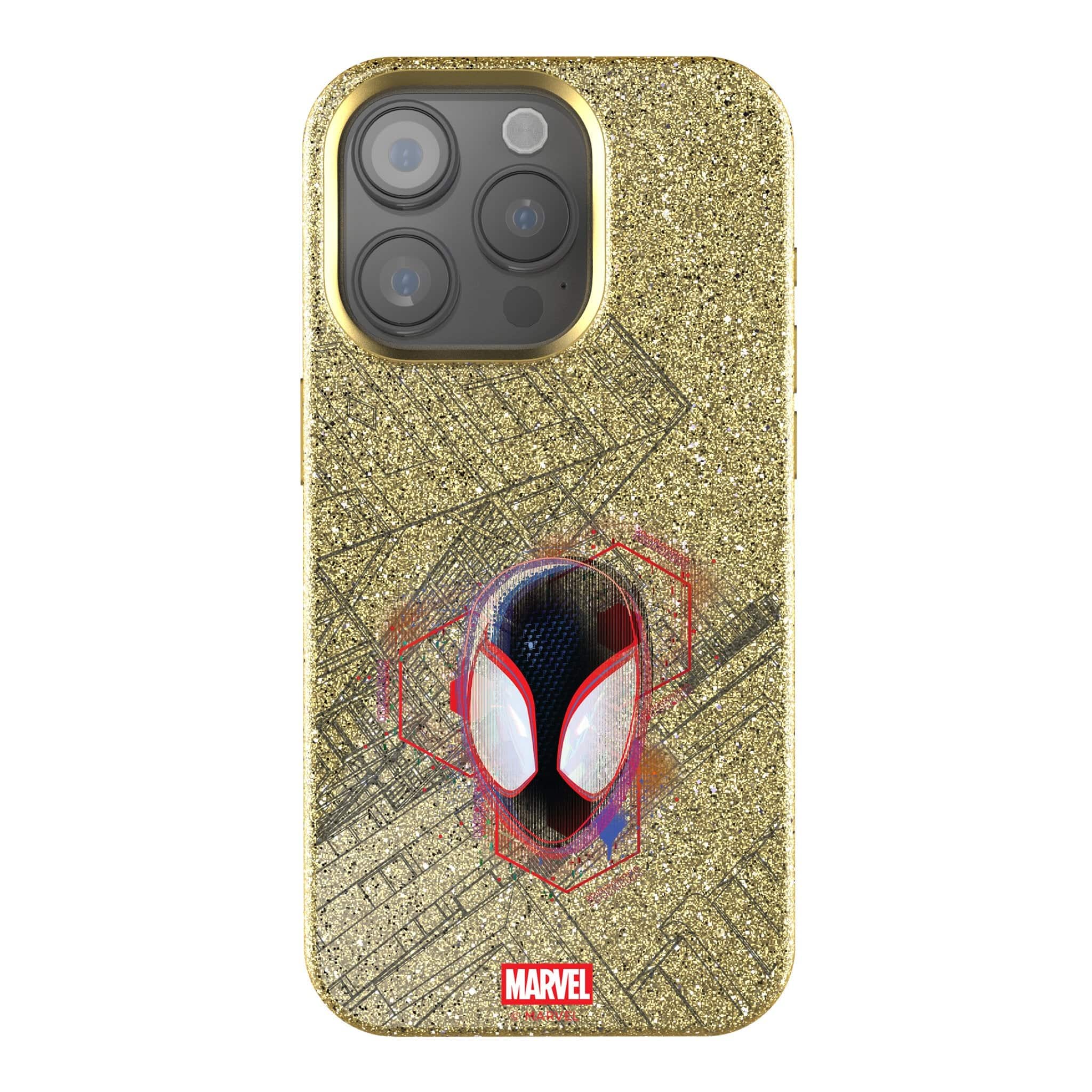 Keyscaper - Marvel Miles Morales Badge Bling Phone Case - Apple iPhone 14 Pro Max - Multicolor