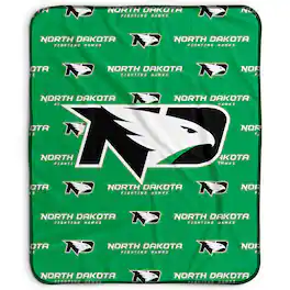Pegasus - North Dakota 50" x 60" Repeat Wordmark Fleece Blanket - Multicolor