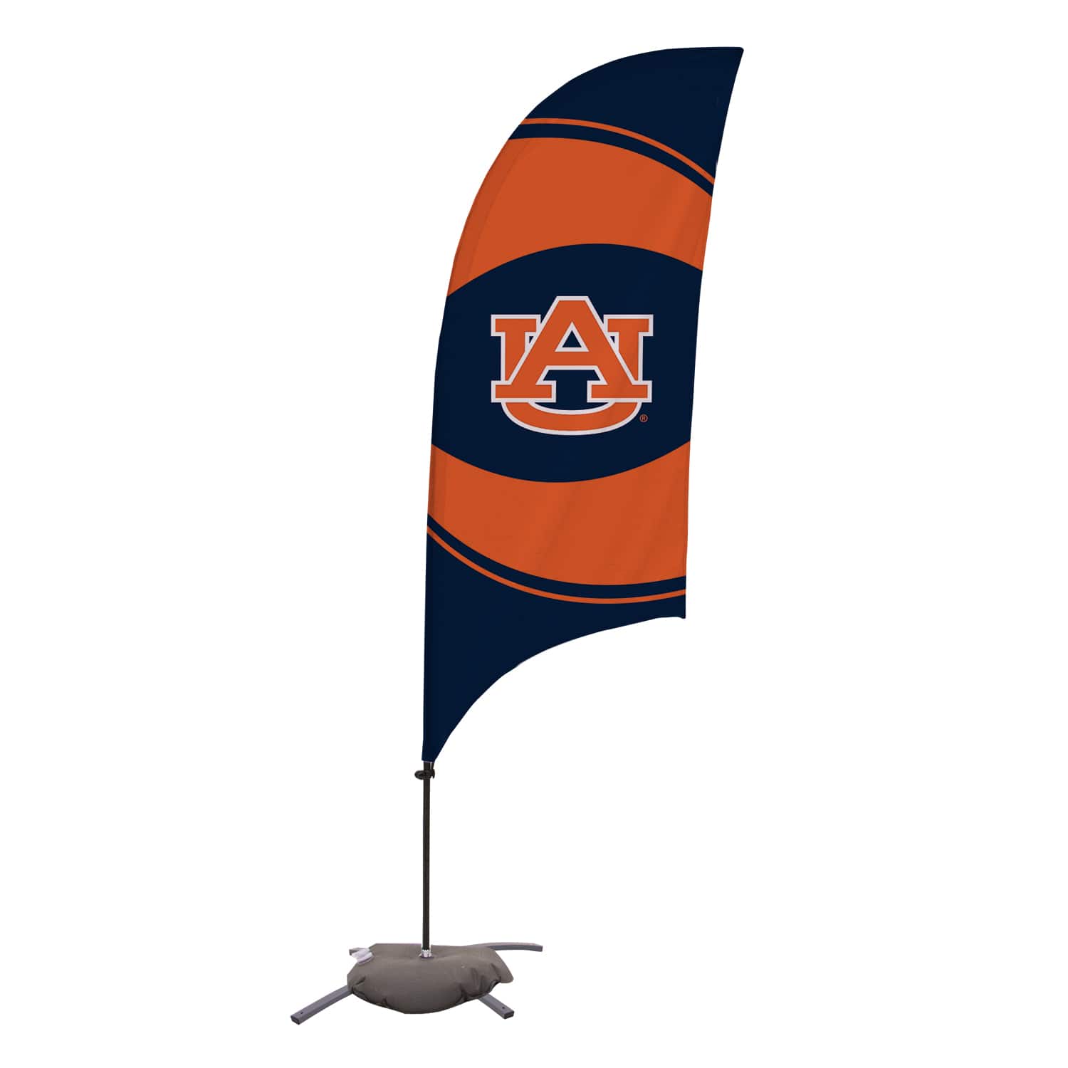 Victory Corps - Auburn Tigers 7.5' Swirl Razor Feather Flag with Base - Navy