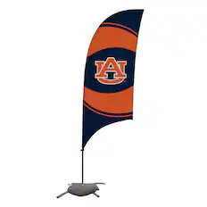Front. Victory Corps - Auburn Tigers 7.5' Swirl Razor Feather Flag with Base - Navy.