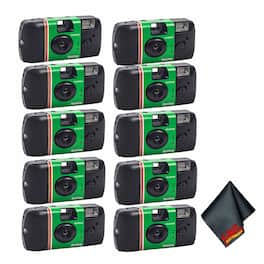 Fujifilm - 10xFUJIFILM QuickSnap Flash 400 Disposable Camera (27 Exposures), Bundle
