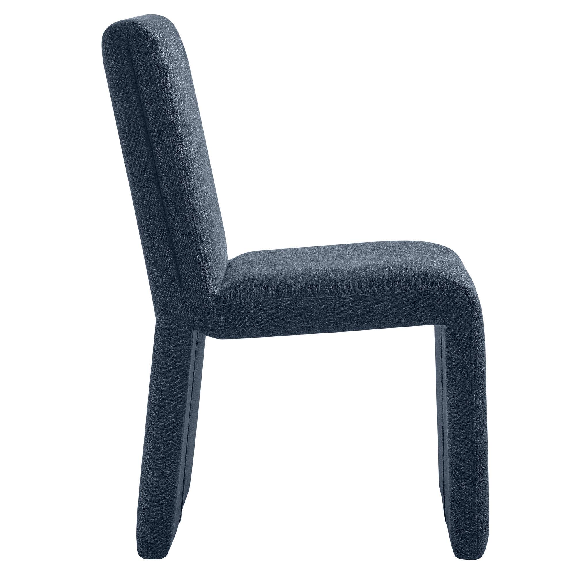 Back. Modway - Emory Fabric Upholstered Dining Side Chair by Modway - Blue.