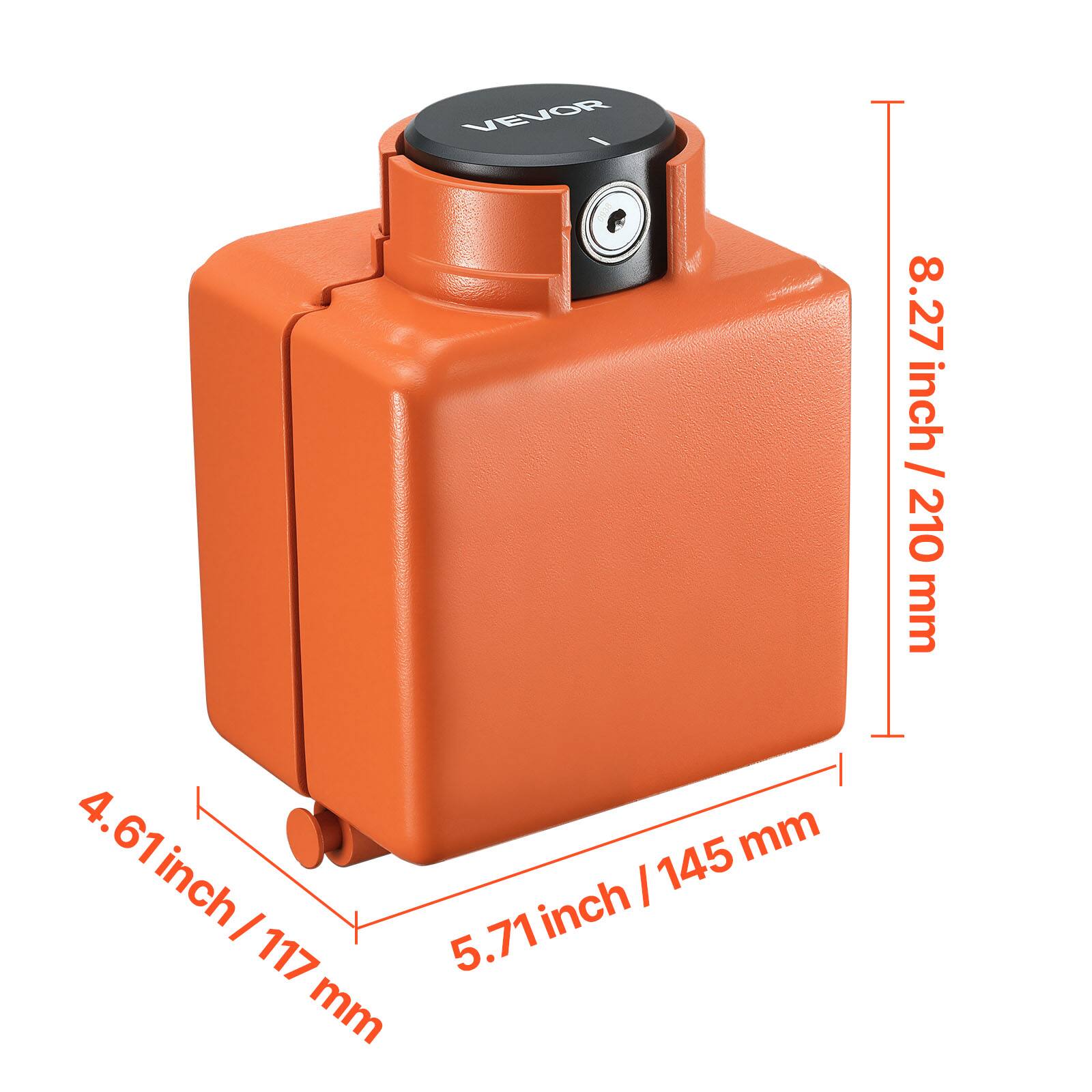 VEVOR 8.27 inch / 210 mm  
4.61 inch / 117 mm  
5.71 inch / 145 mm