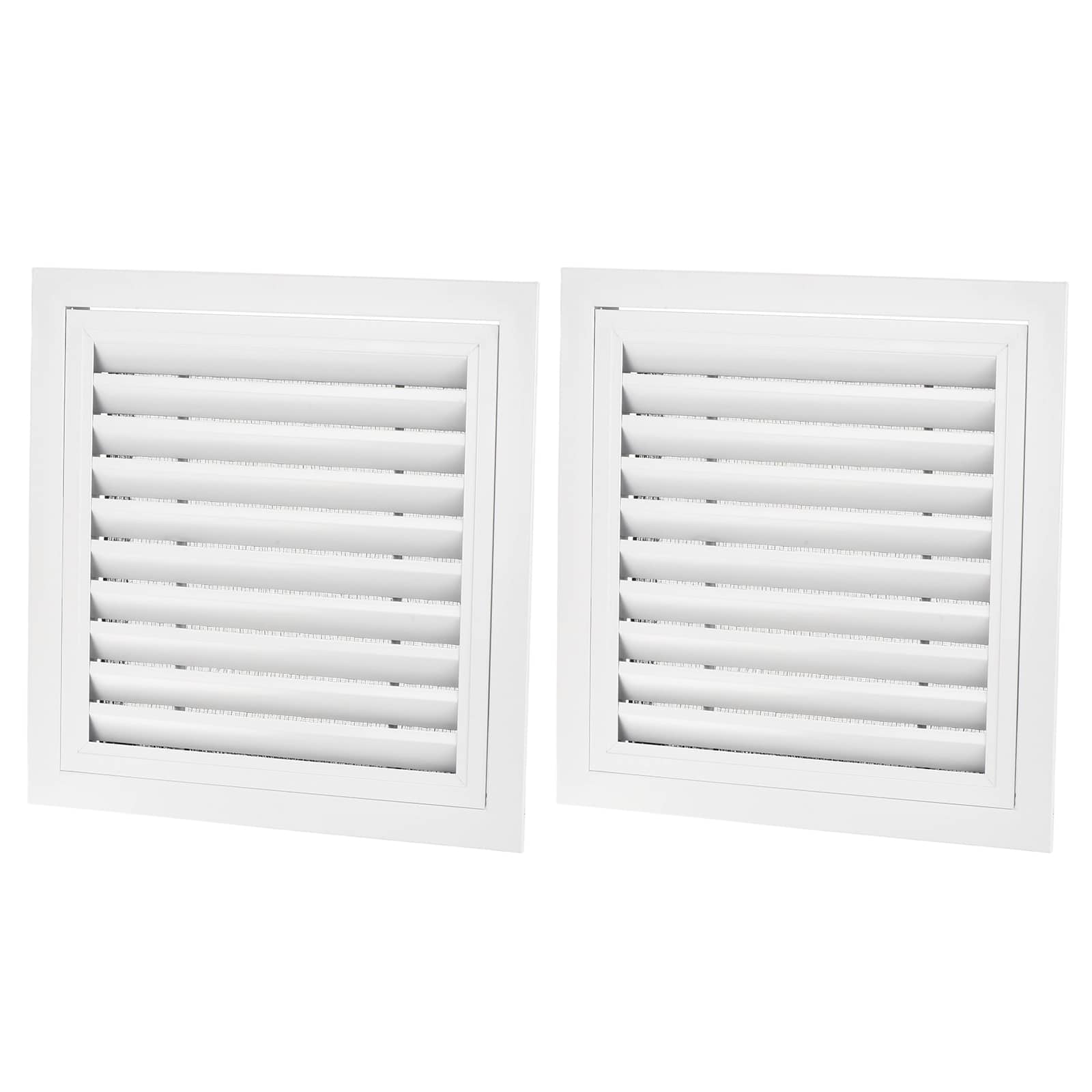 Unique Bargains - 16" x 16" Return Air Vent Cover 2pcs, Aluminum Alloy Linear Bar Removable Grille with Mesh Filter for HVAC - White