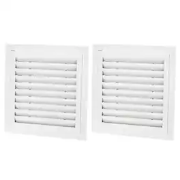 Unique Bargains - 16" x 16" Return Air Vent Cover 2pcs, Aluminum Alloy Linear Bar Removable Grille with Mesh Filter for HVAC - White