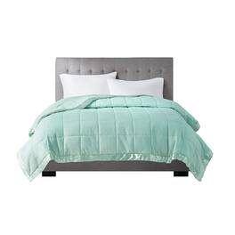 Gracie Mills - Larry All-Season Down Alternative Blanket with Satin Trim - Seafoam