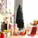 Alt View 12. Costway - 6ft Unlit Artificial Christmas Pencil Tree w/Metal Stand - Black.