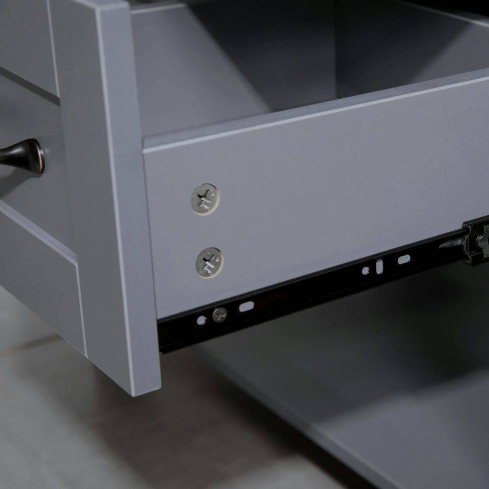 Alt View 2. Kadyn - 30" Bathroom Vanity and Sink Combo - Marble Pattern Top with Mirror, Faucet & Drain, Gray - Gray.