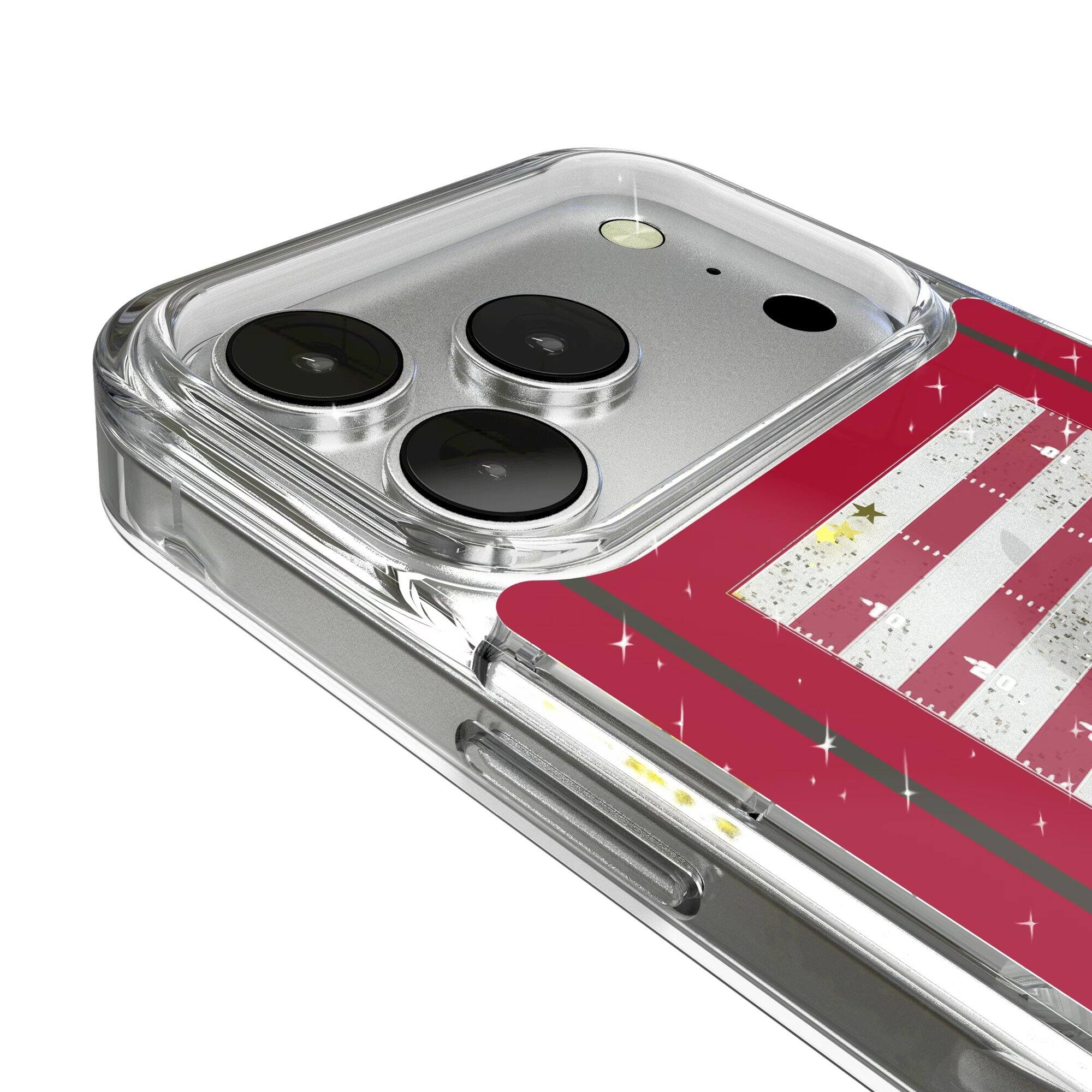 Alt View 2. Keyscaper - Tampa Bay Buccaneers iPhone Field Design Glitter Case - 16 Pro Max - Multicolor.
