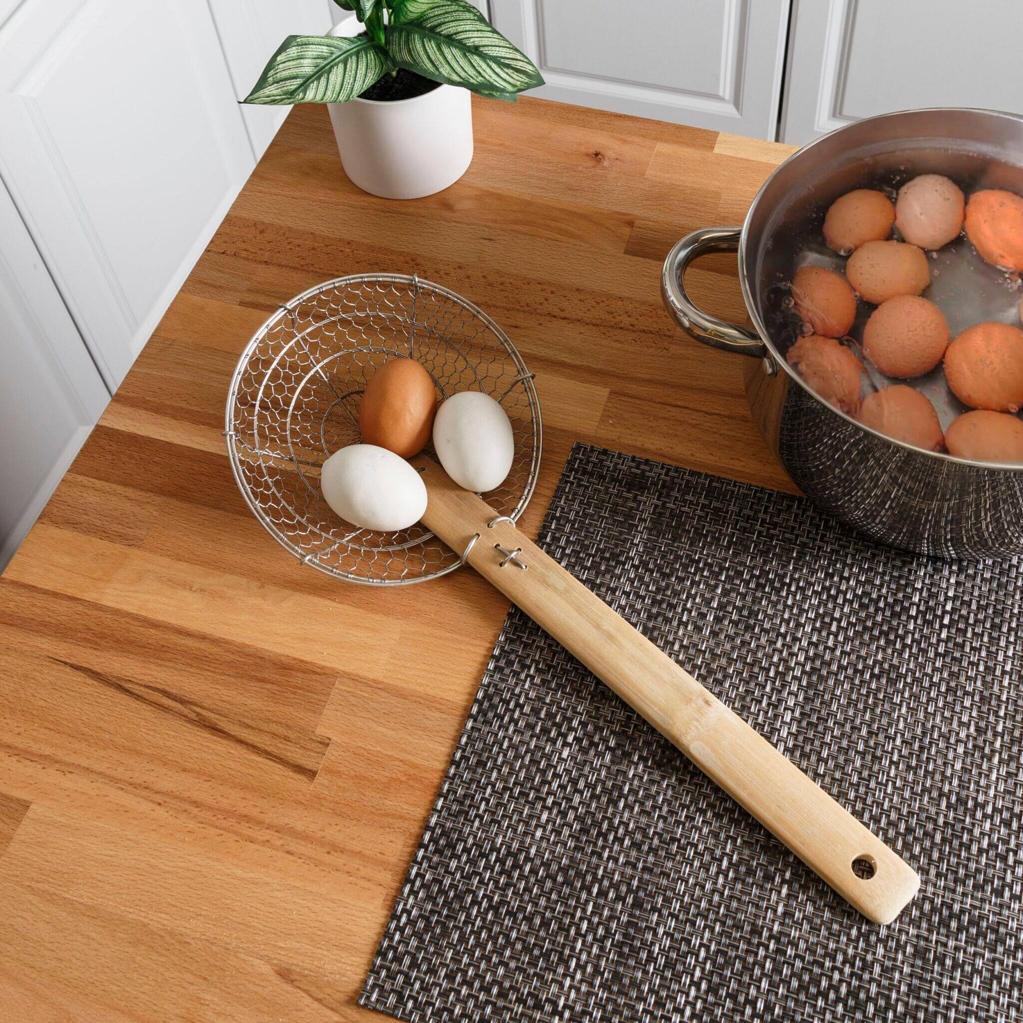 Alt View 8. Escali - Joyce Chen Stainless Steel Spider Strainer, 5-Inch - Silver/Natural.