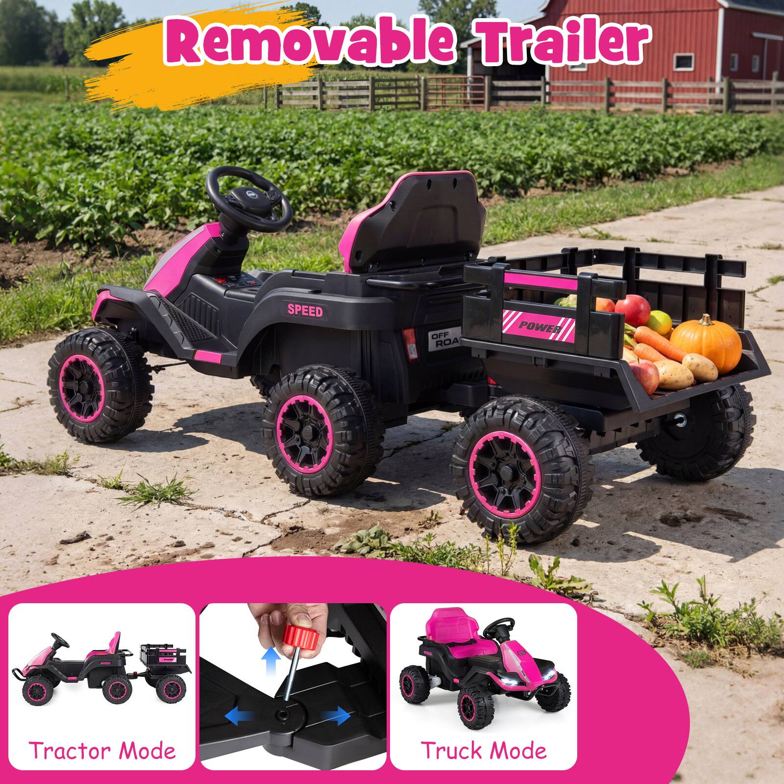 Removable Trailer

SPEED OFF ROA POWER

Tractor Mode

Truck Mode