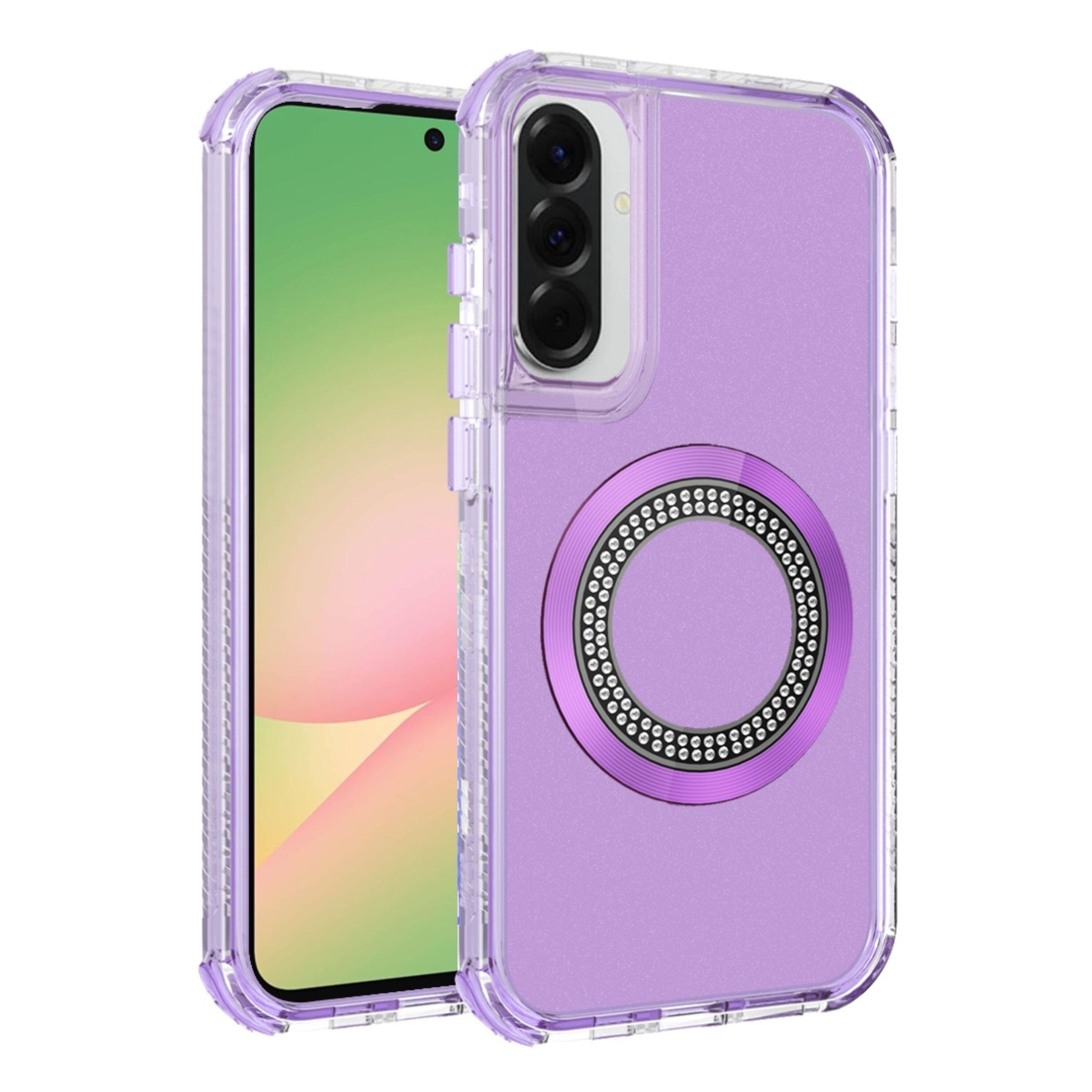 Kitcheniva - Hybrid Phone Case With Magnetic Circle & Tempered Glass For Samsung Galaxy A57 5G - Purple price history on PriceWatchPro