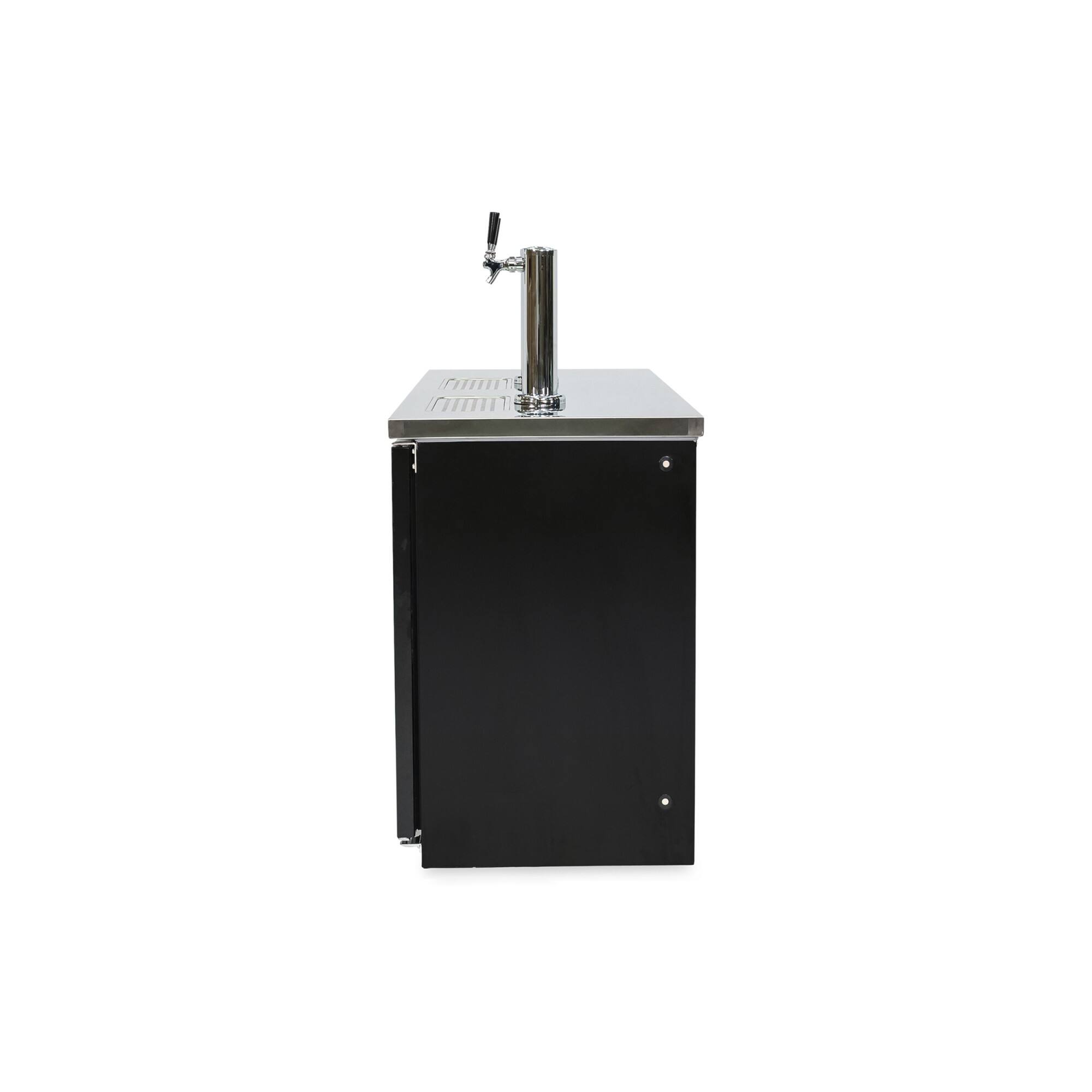 Alt View 3. Magic Chef - Commercial Three 1/2 Barrel Beer Keg Cooler with 2 Direct Taps in Black - Black.