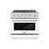 Front. ZLINE - 36 in. Wide 5 Elements 5.2 Cu.Ft. Paramount Freestanding Induction Range with Electric Oven in Satin Steel w/ white Door - Matte White.