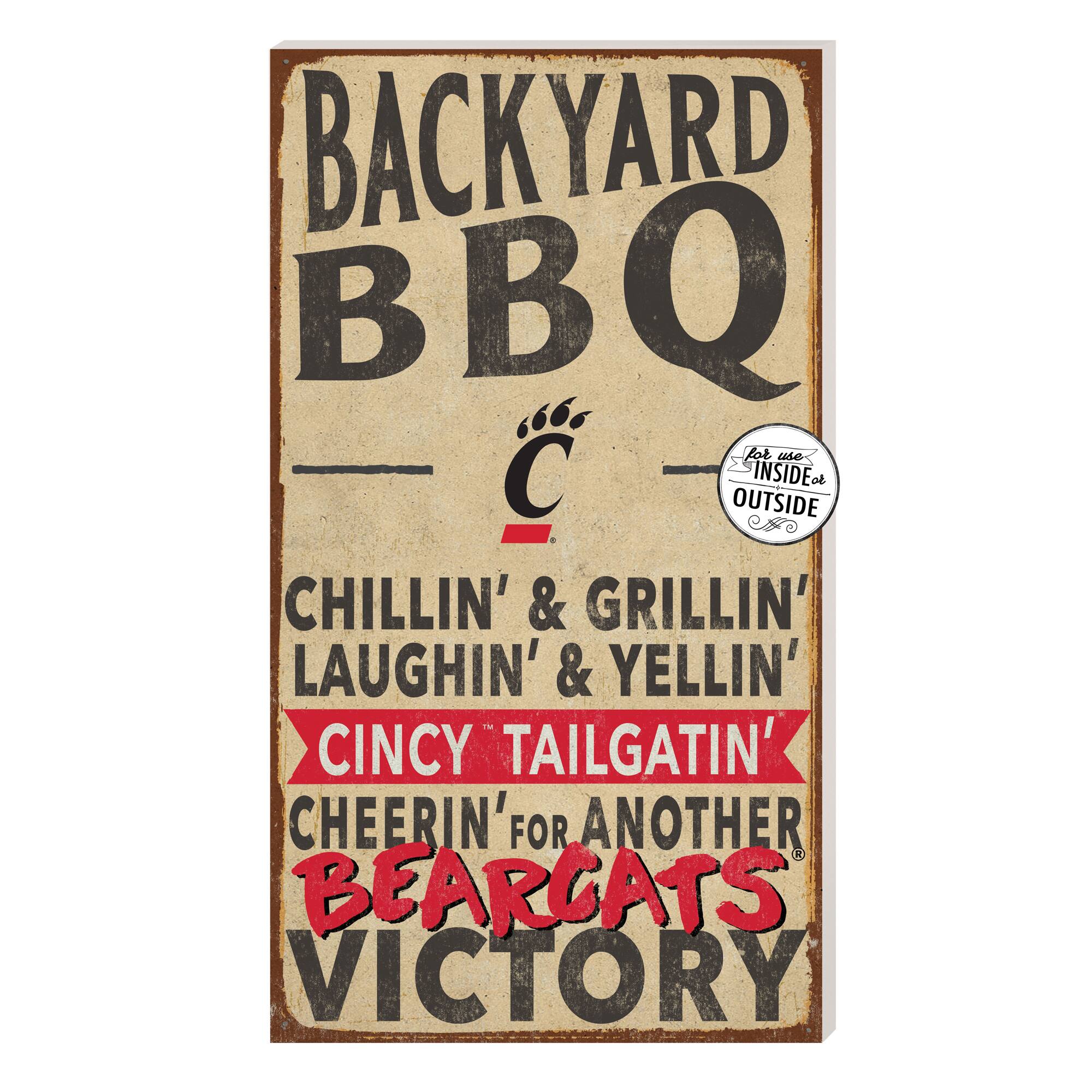 Brown Cincinnati Bearcats 11'' x 20'' Indoor/Outdoor BBQ Sign