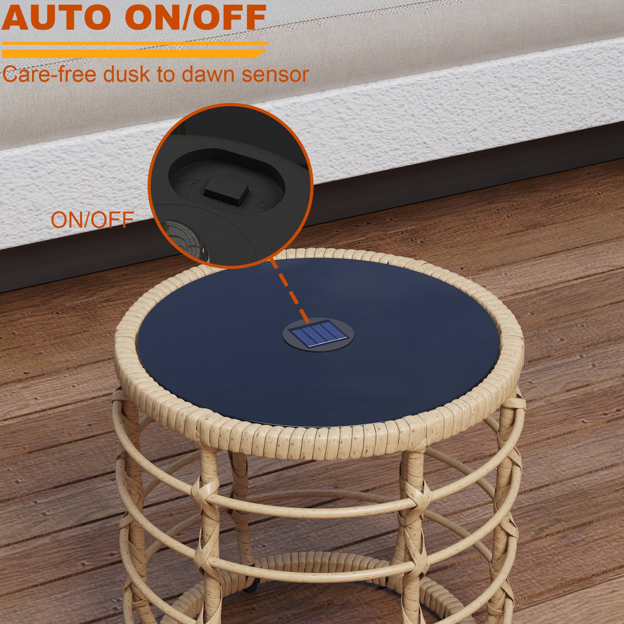 AUTO ON/OFF  
Care-free dusk to dawn sensor  
ON/OFF