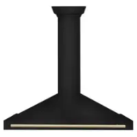 ZLINE - 48 inches - Convertible & Externally Vented - Wall Range Hood - Black Stainless Steel - Front_Zoom