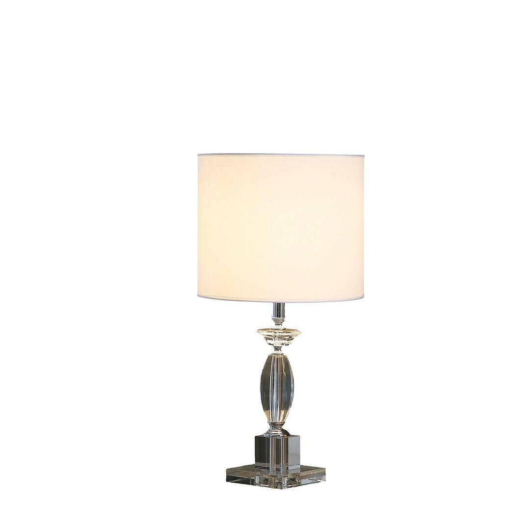 Angle. APRILSOUL - 23.25 in In Emmil Cut Crystal Modern Table Lamp - N/A.
