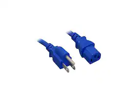 Nippon Labs - 18 AWG Blue Standard Power Cord NEMA 5-15P to C13, NEMA5-15P/IEC320 C13, SJT, 10A, 125V, 3ft.