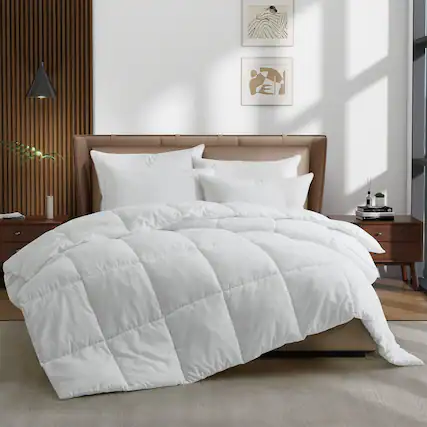 Front. Peace Nest - Peace Nest Lightweight Summer Down Alternative Comforter Duvet Insert - White.