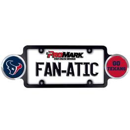 PRORUN - Houston Texans Automotive License Plate Frame with Team Badges - Multi