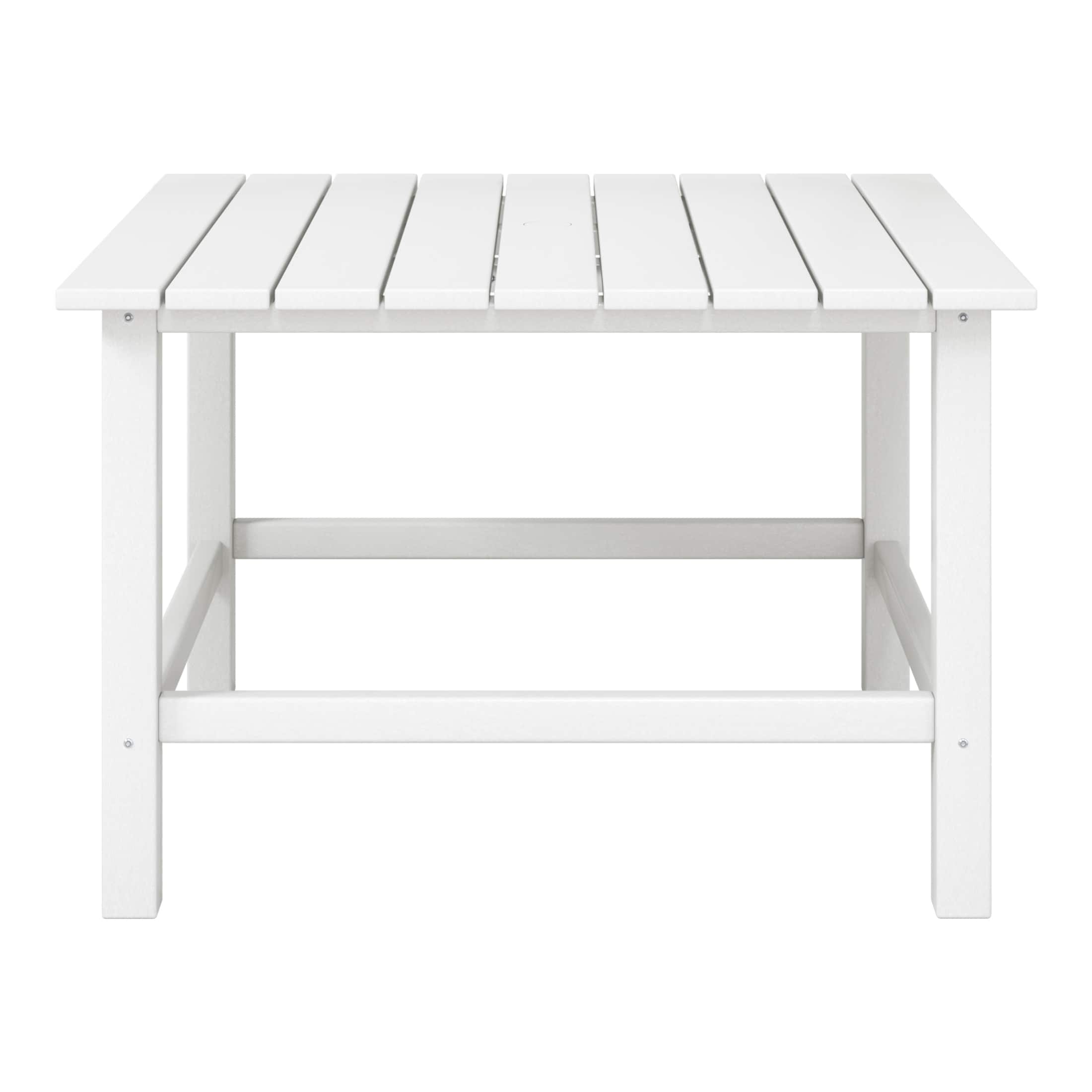 "WestinTrends - Malibu Kids Outdoor Patio Furniture HDPE 30"" Wide Square Dining Table - White" price history on PriceWatchPro