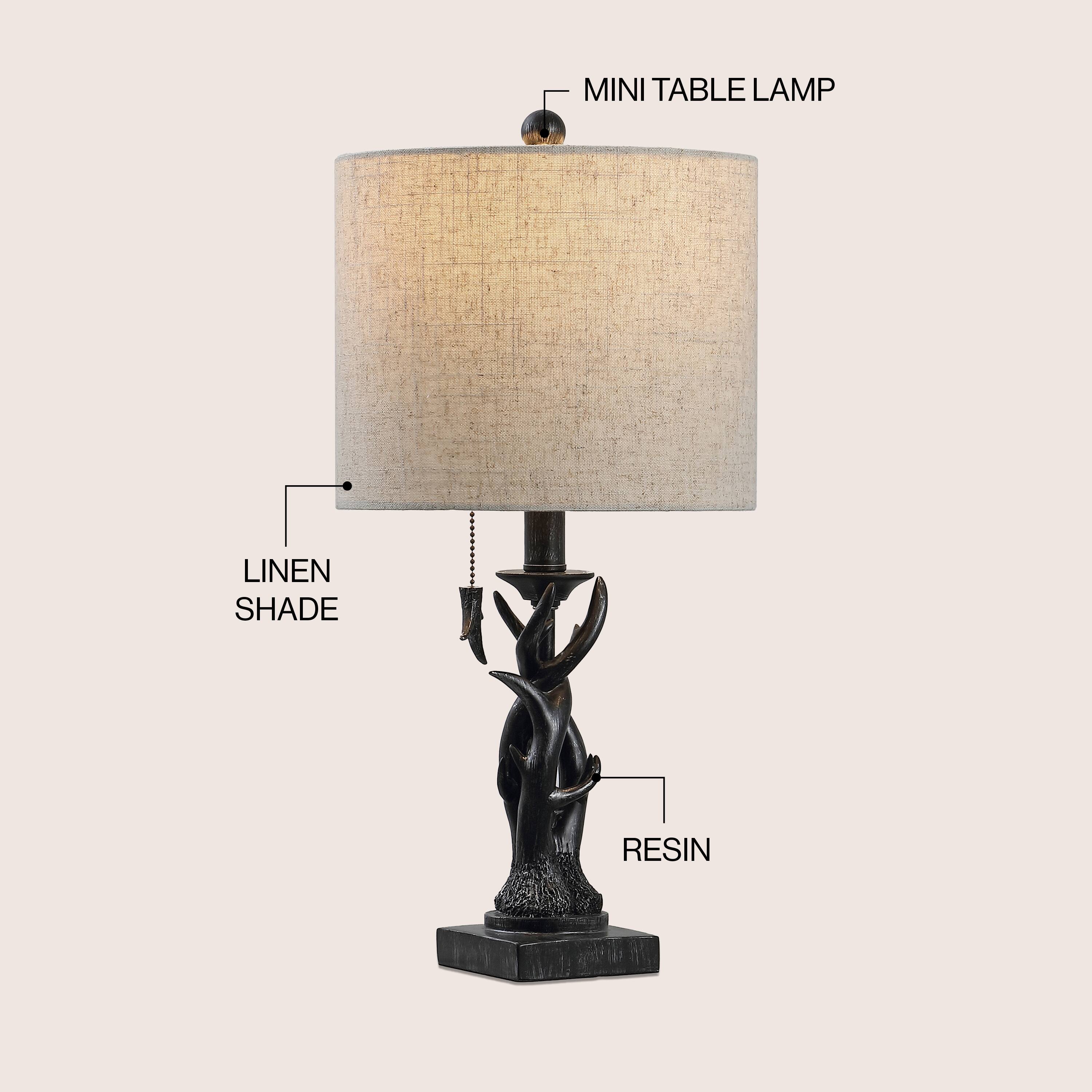 MINI TABLE LAMP  
LINEN SHADE  
RESIN
