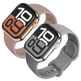 Vena - 2 Pack For Apple Watch Ultra 2 Band 49mm / 45mm Series 9/8/7 44mm Series 6/5/4, Apple Watch Ultra Band, Beige+Gray - Multi