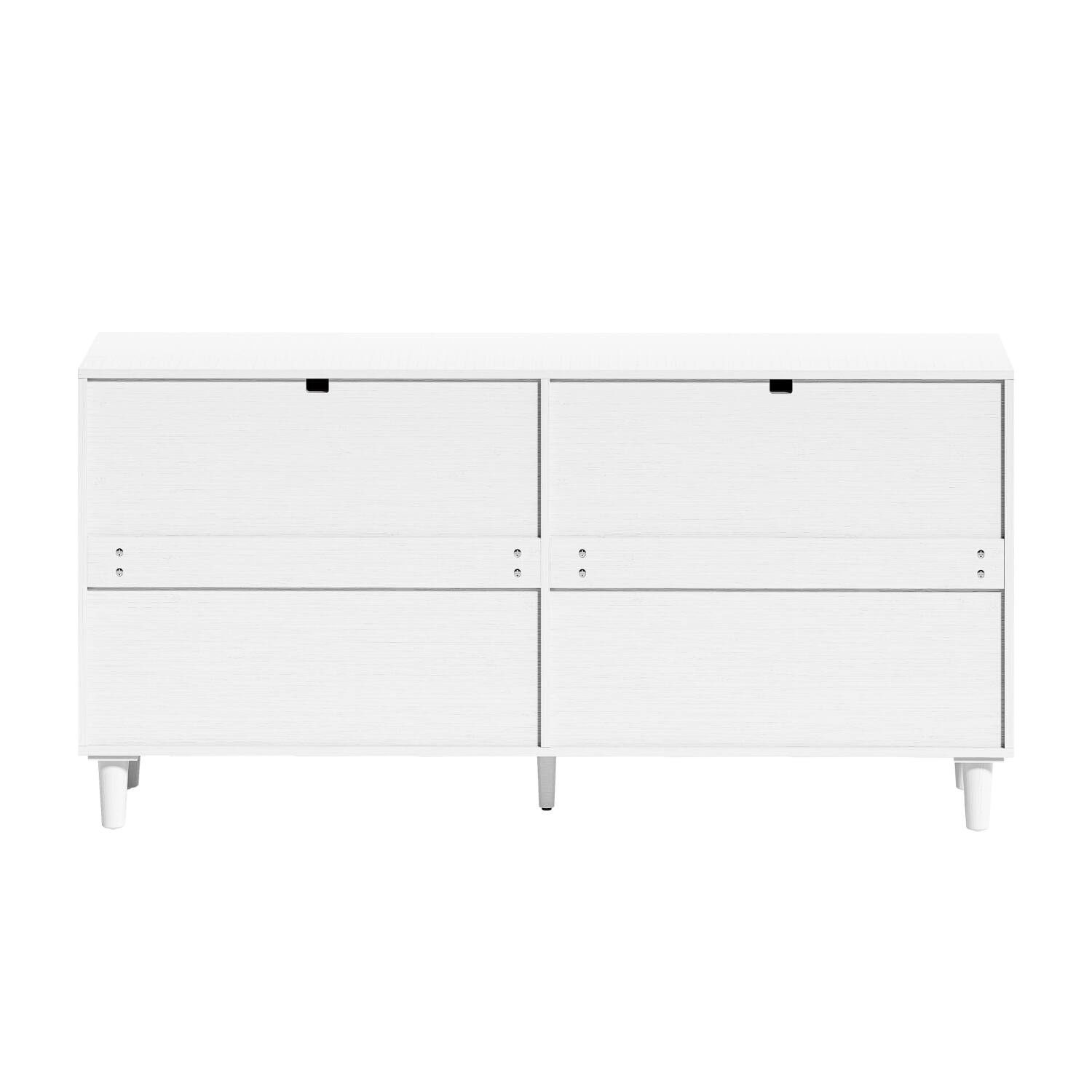 Alt View 5. Lirago - White Rattan Accent Cabinet with 6 Drawers 15.75"D x 59.06" W x 29.53" H - White.