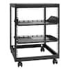 Front. VEVOR - 12U Open Frame Server Rack, 23-40 in Adjustable Depth, Free Standing or Wall Mount Network Server Rack, 4 Post AV Rack - Black.