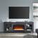 Alt View 33. Unbranded - Quincy Crystal Fireplace TV Stand for TVs up to 75" - Charcoal Gray.