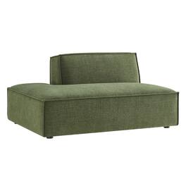 Restore Performance Fabric Upholstered Left-Facing Armless Modular Chaise by Modway - Foliage