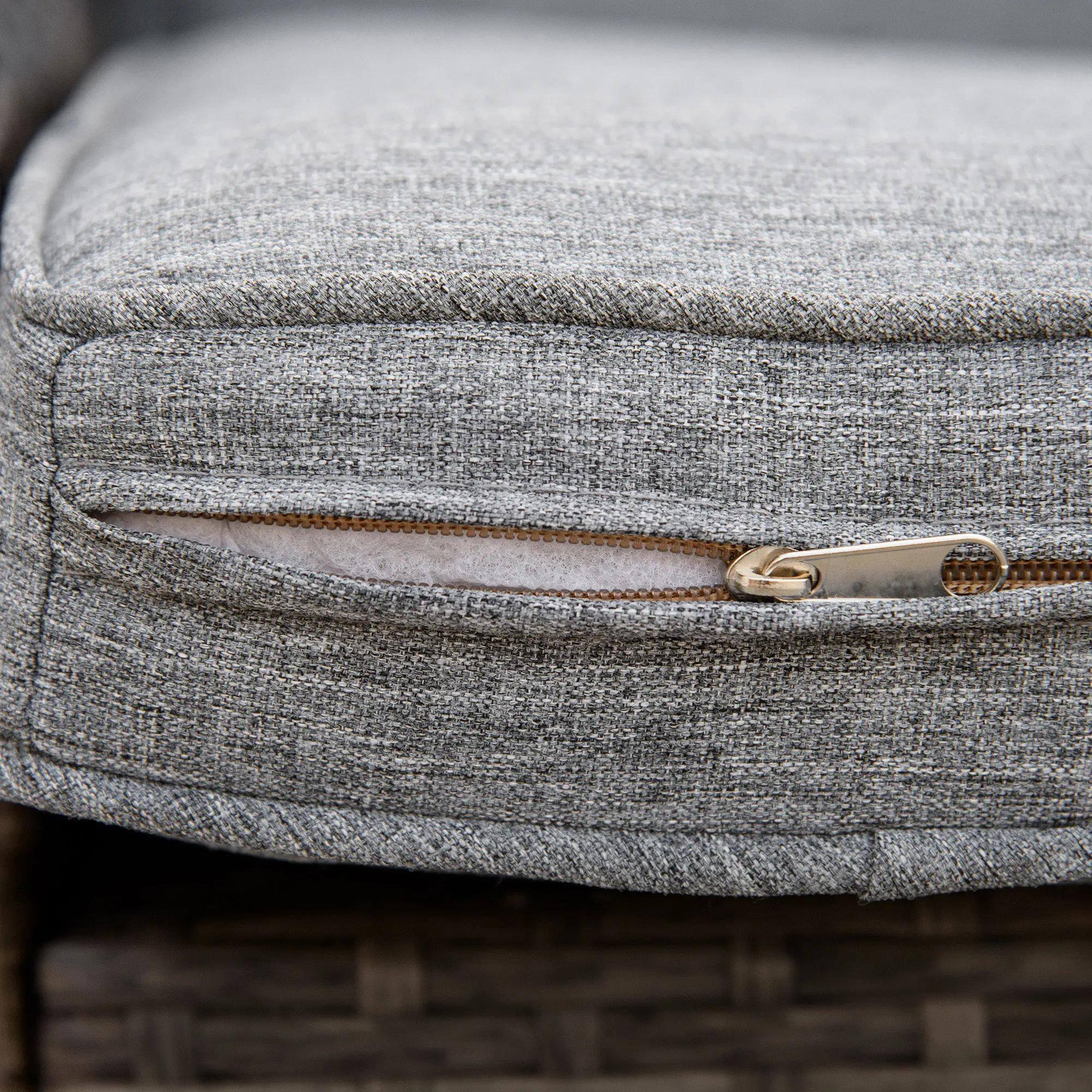 Alt View 1. Resenkos - Resenkos Outdoor PE Rattan Swing Chair, Garden Patio Lounger with Soft Cushions, Classic Style Swing, Gray - Gray.