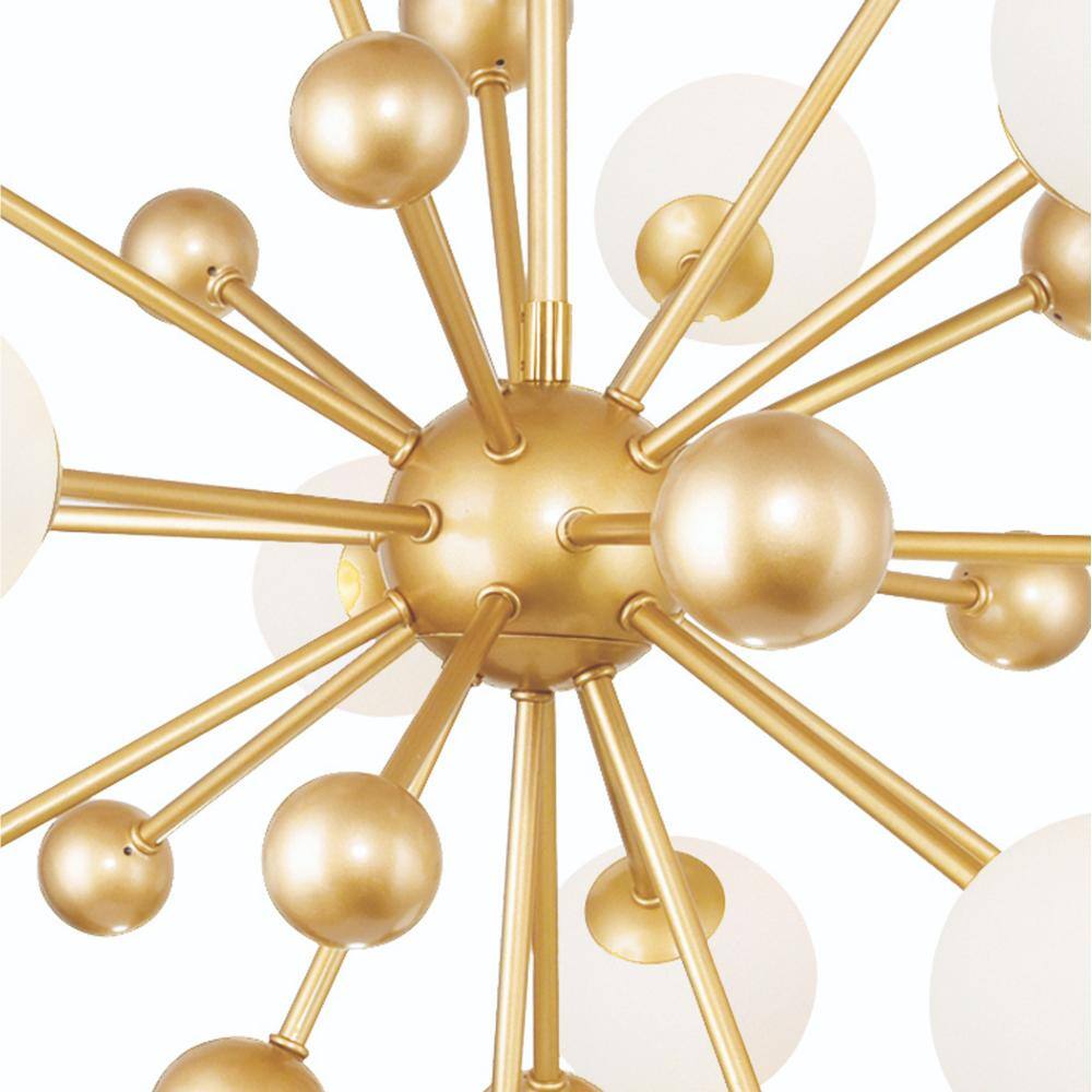 Angle. CWI Lighting - Element 11 Light Chandelier With Sun Gold Finish - Sun Gold.