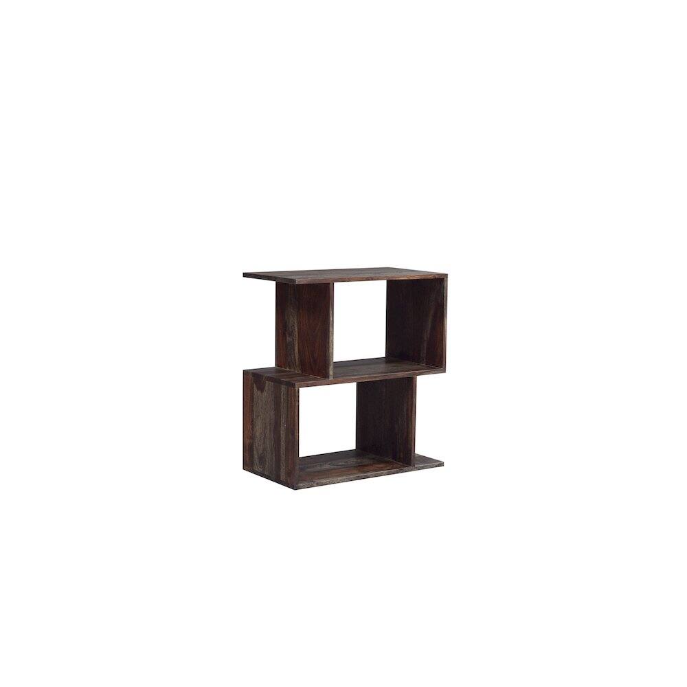Left. Porter Designs - Fall River Solid Sheesham Wood Bookcase - Gray.