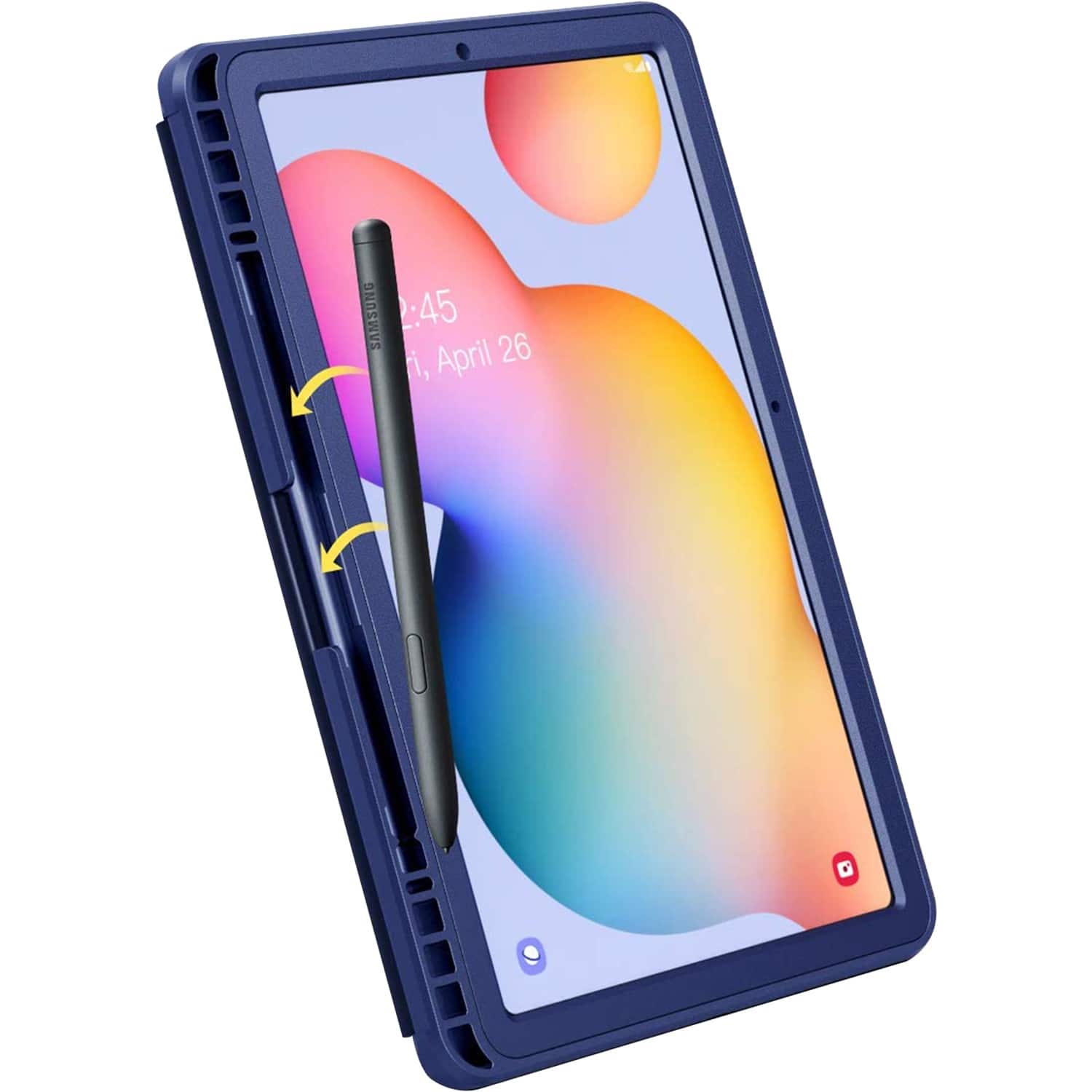 Alt View 15. SaharaCase - Heavy Duty Folio Case for Samsung Galaxy Tab S6 Lite (2020-2024) - Blue.