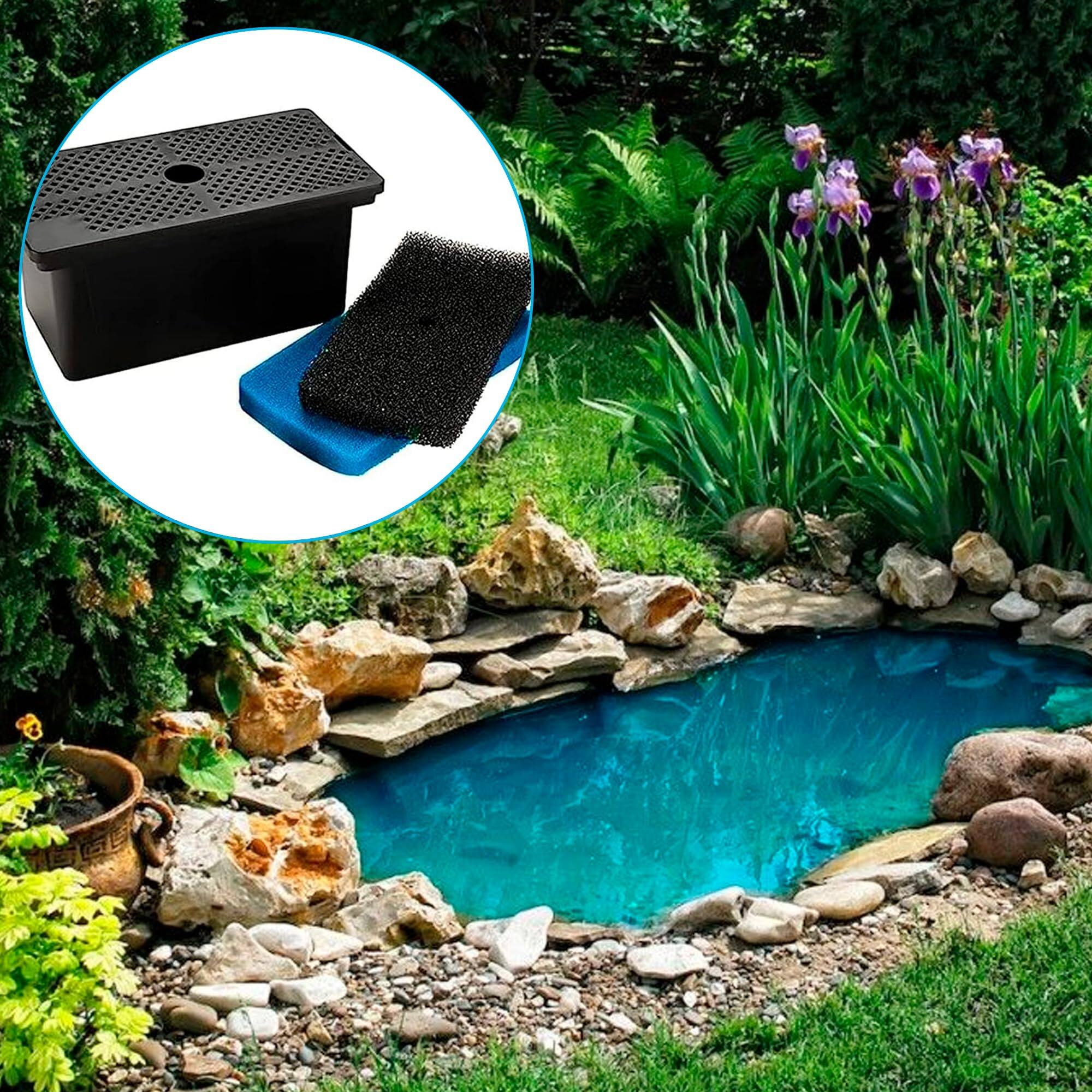 Alt View 4. HQRP - Coarse and Fine Pre-Filter Pad Set - 4 Sets Replacement for Sunterra 320106 337106 Pond Pre-Filter Box.