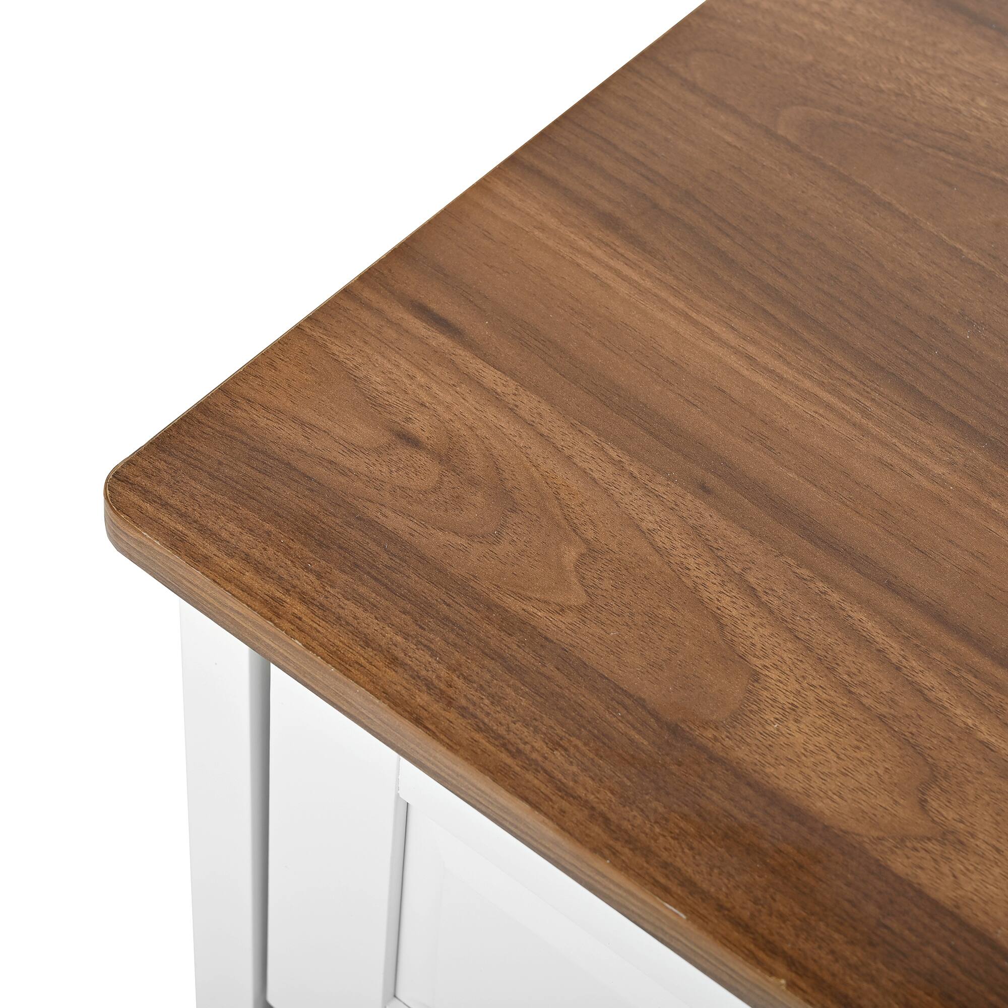 Alt View 2. Spaco - Spaco 6-Drawer Dresser with Metal Handles, Wide Drawer, Wood Dressers and Chests of Drawers  for Bedroom, Living Room - Ivory White,White+Red.