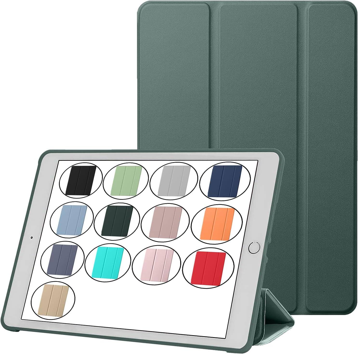 Front. DuraSafe Cases - iPad Air 3 10.5" 2019 Drop-Ready Smart Case with Magnetic Viewing Stand A1701 A1709 A1852 A2152 A2123 A2153 A2154 - Dark Green.