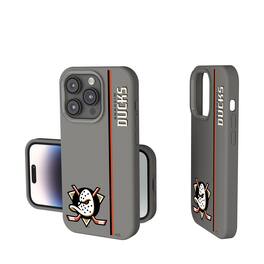 Keyscaper - NHL - Anaheim Ducks Sidebar Soft Touch iPhone Case - 15 - Gray