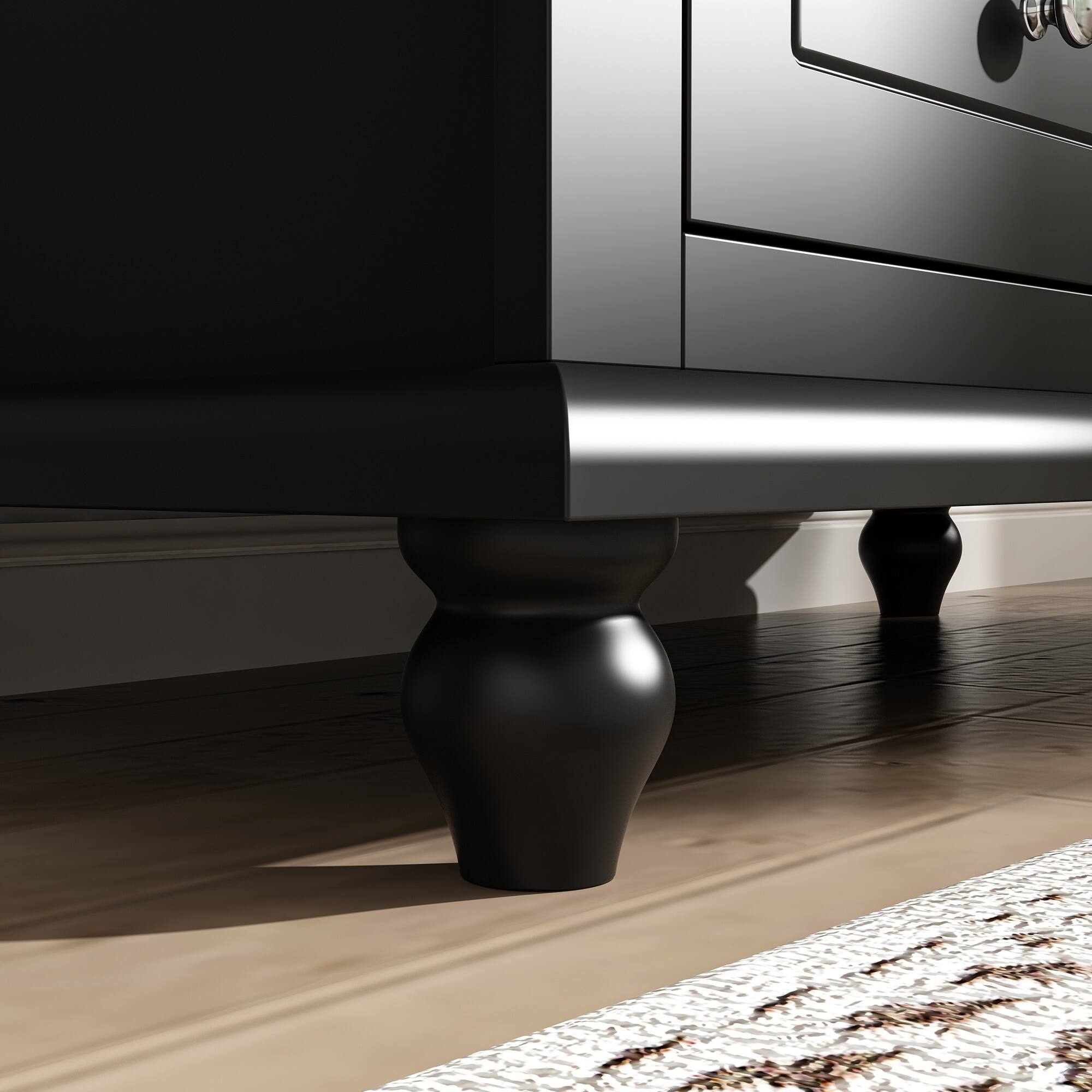 Alt View 2. Famapy - Famapy Buffet Cabinet Buffet Pantry Showcase & Organize in Style Credenzas - Black.